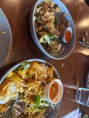 Banh Xeo and Pad See Ew both made vegan  at House 1830 in Rogers