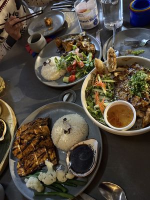 Vegan pagoda platter entrées   at House 1830 in Rogers