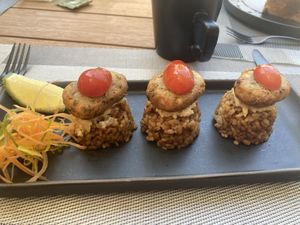 Falafel nigiri  at Sunnyside Up in Diani Beach