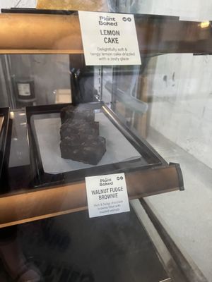 Walnut fudge brownie  at Lucky Cat Cafe in Ipswich