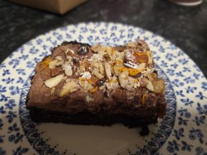 Chocolate orange nut slice at Harvest Moon Suffolk in Ipswich