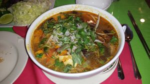 royal spicy noodle at Lotus Vegetarian in Denver