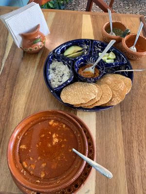 Vegan Pozole at Caminos del Sur in Queretaro