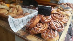 vegan cinnamon buns at Sattva Naturbageriet in Stockholm