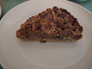 pear pecan tart at Sattva Naturbageriet in Stockholm