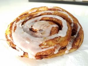 vegan Cinnamon roll at Sattva Naturbageriet in Stockholm