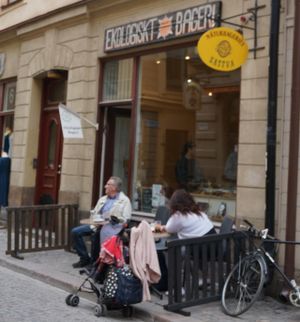 Store front at Sattva Naturbageriet in Stockholm