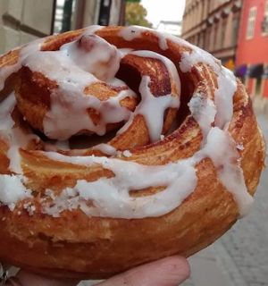 Cinnamon rolls!!!!!! at Sattva Naturbageriet in Stockholm