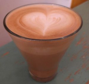 latte at Sattva Naturbageriet in Stockholm