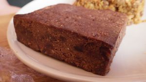 Vegan chocolate coconut cake at Sattva Naturbageriet in Stockholm