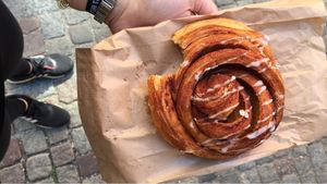 best cinnamon roll ever at Sattva Naturbageriet in Stockholm
