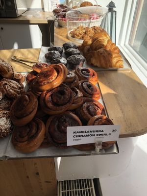 Vegan cinnamon roll! at Sattva Naturbageriet in Stockholm