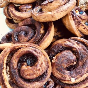 Vegan Cinnamon Swirls - so good! at Sattva Naturbageriet in Stockholm