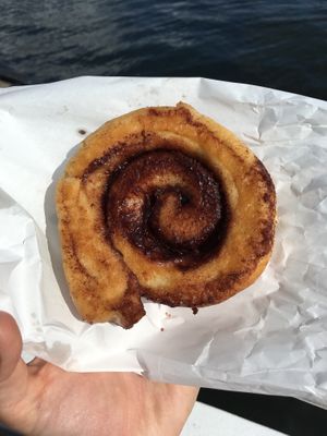 Vegan cinnamon bun! at Sattva Naturbageriet in Stockholm