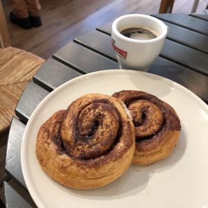 Famous cinnamon buns at Sattva Naturbageriet in Stockholm