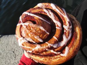 a swedish speciality with cinnamon at Sattva Naturbageriet in Stockholm