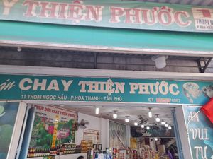 Outside sign #Veganuary at Thiện Phước in Ho Chi Minh City