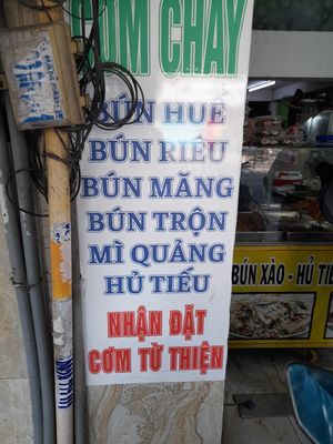 Menu sign #Veganuary at Thiên Nhiên in Ho Chi Minh City