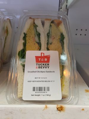 Smashed chickpea  at Tucker and Bevvy in Honolulu