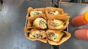 Stir-fried mushroom with coriander, cucumber and carrot.  at Bu Bánh Mi in Hanoi