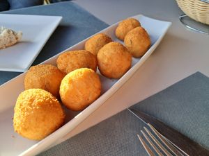 Croquetas de setas at Meson O'Pescador in Ares