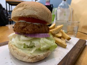 Wasabi burger  at About Animals in Taipei
