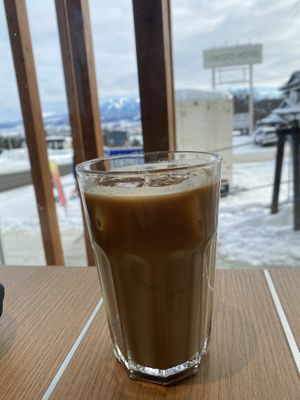Iced soy lattee  at Ronin in Furano