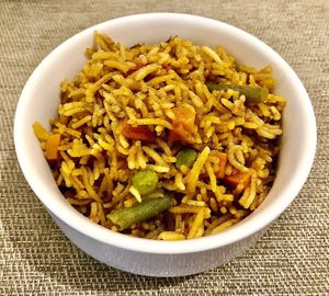 Vegetable pilau  at AOC in Dubai