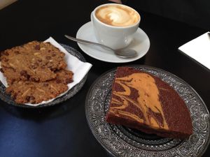 Vegan desserts at Bookworm - Mazeh in Tel Aviv