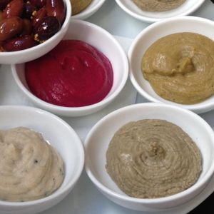 Olives and Vegan Spreads at Bookworm - Mazeh in Tel Aviv