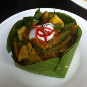 Pumpkin amok with cauliflower ($4) at Sandan in Sihanoukville