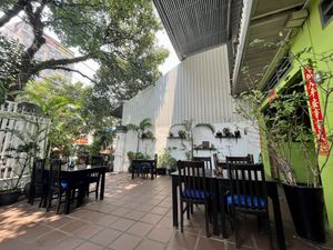 Outdoor seating   at Sandan in Sihanoukville