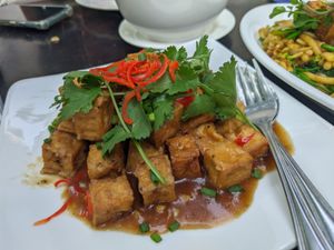 Spicy tofu at Sandan in Sihanoukville