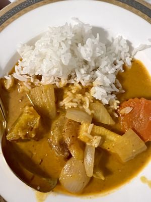 Curry and rice   at Jaan Bai Restaurant - CCT in Battambang