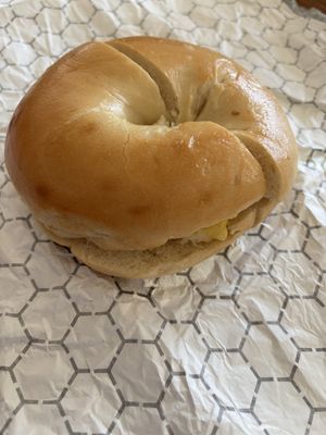 Vegan egg and cheese on a bagel  #Veganuary at Deerpath Bagels & Burgers in Hamilton Township