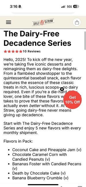 Dairy free options in January - flavors change monthly   at Salt & Straw - Wynwood in Miami