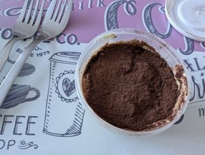 Tiramisu to go at Sora Diana in Edinburgh