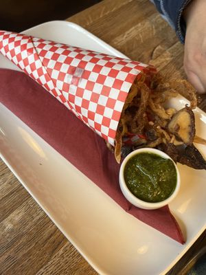 Fried mushroom starter   at Sora Diana in Edinburgh