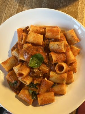 Tomato bacon pasta   at Sora Diana in Edinburgh