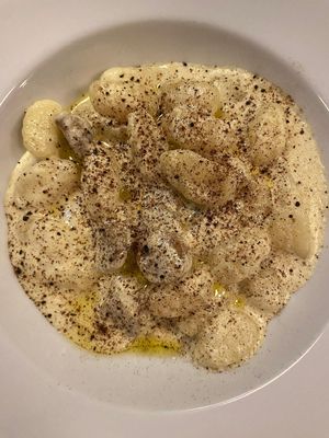 Truffel gnoochi at Sora Diana in Edinburgh