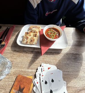 foccacia and tomato  at Sora Diana in Edinburgh