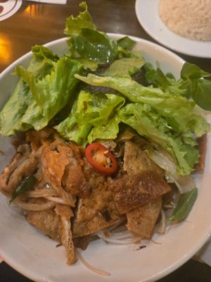 Cao lau Noodles at Ba Dam Vegetarian Restaurant in Hoi An