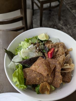 Cao Lau at Ba Dam Vegetarian Restaurant in Hoi An