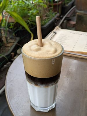 Coconut Milk Coffee at Ba Dam Vegetarian Restaurant in Hoi An
