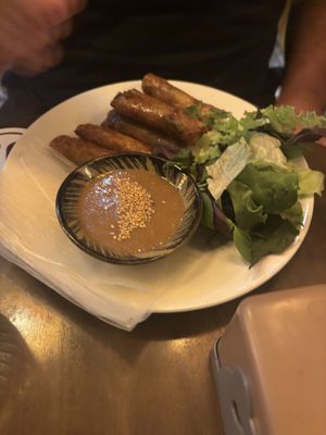 Fried spring rolls   at Ba Dam Vegetarian Restaurant in Hoi An