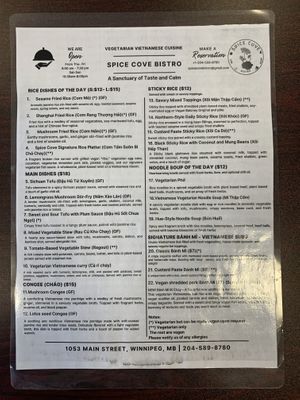   at Spice Cove Bistro in Winnipeg