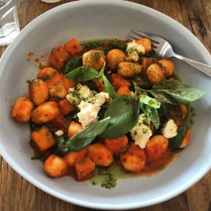 gnocchi with pumpkin and cashew gets at Sister of Soul in St Kilda