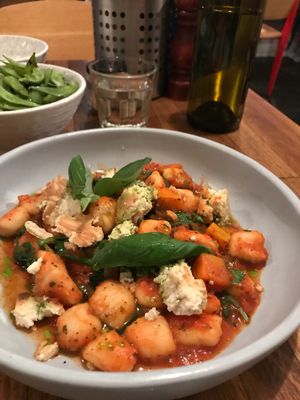 Gnocchi with almond feta at Sister of Soul in St Kilda
