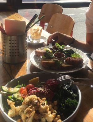 Rainbow Buddha bowl and big breakfast  at Sister of Soul in St Kilda