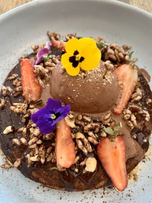 Vegan notella stuffed pancake at Sister of Soul in St Kilda